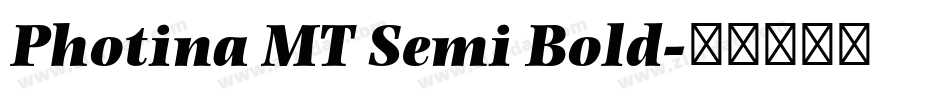 Photina MT Semi Bold字体转换